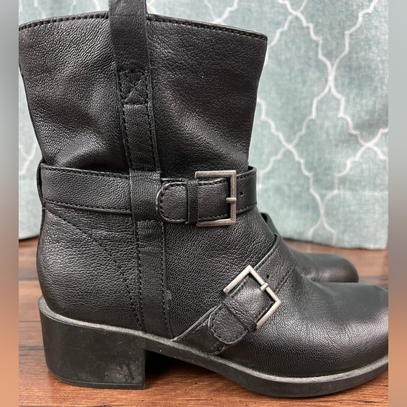 Cole Haan Alix Black Moto Leather Boots - Size 5 - Picture 3 of 10